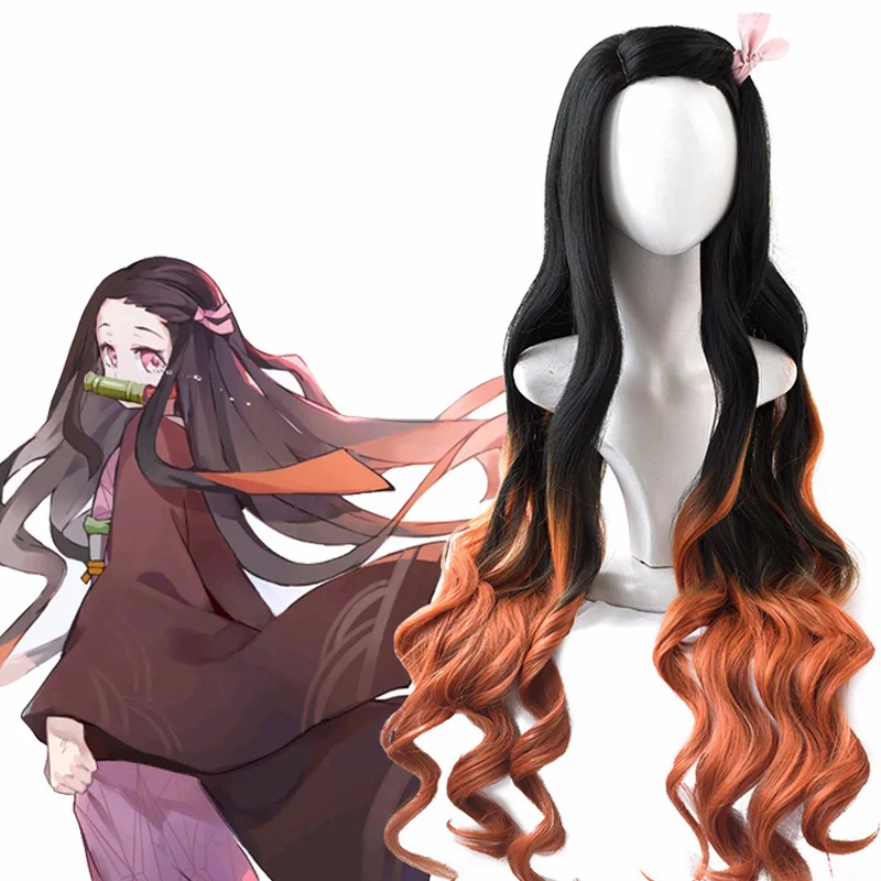 Anime Cosplay Nezuko - Wig Kamado Nezuko Cosplay Nezuko Aksesori