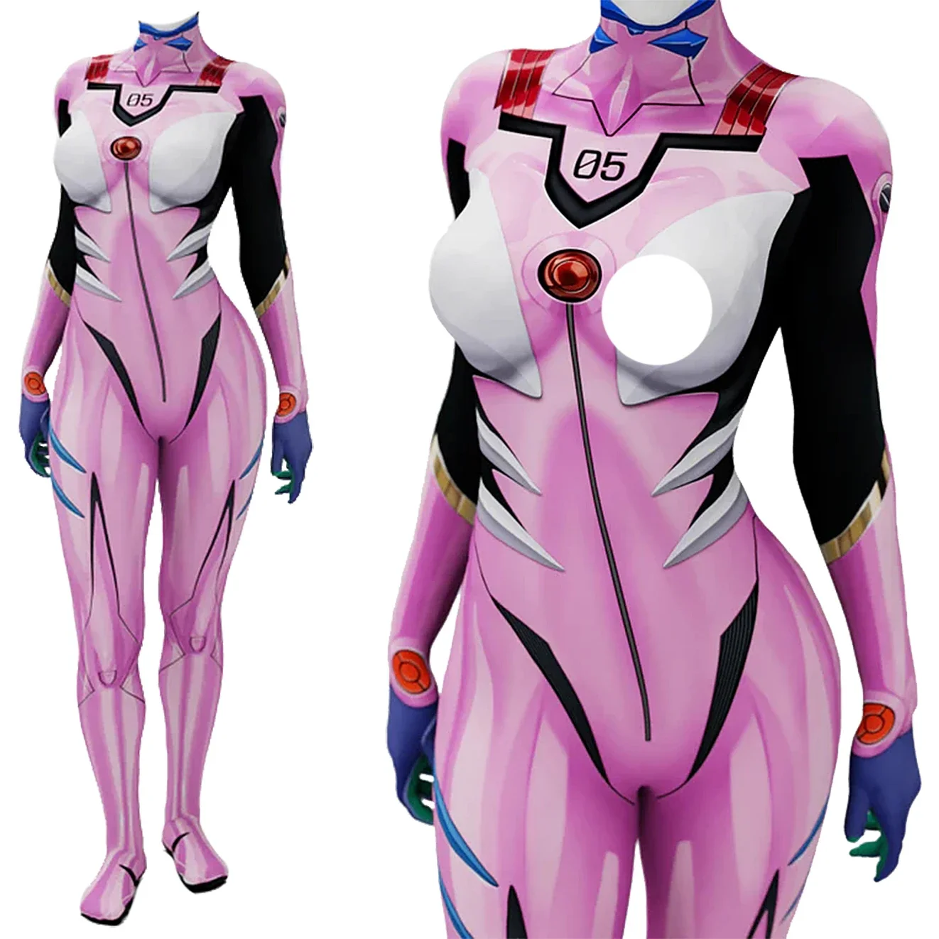 Anime Cosplay Bodysuit - Kostum Cosplay Anime EVA 05 Makinami