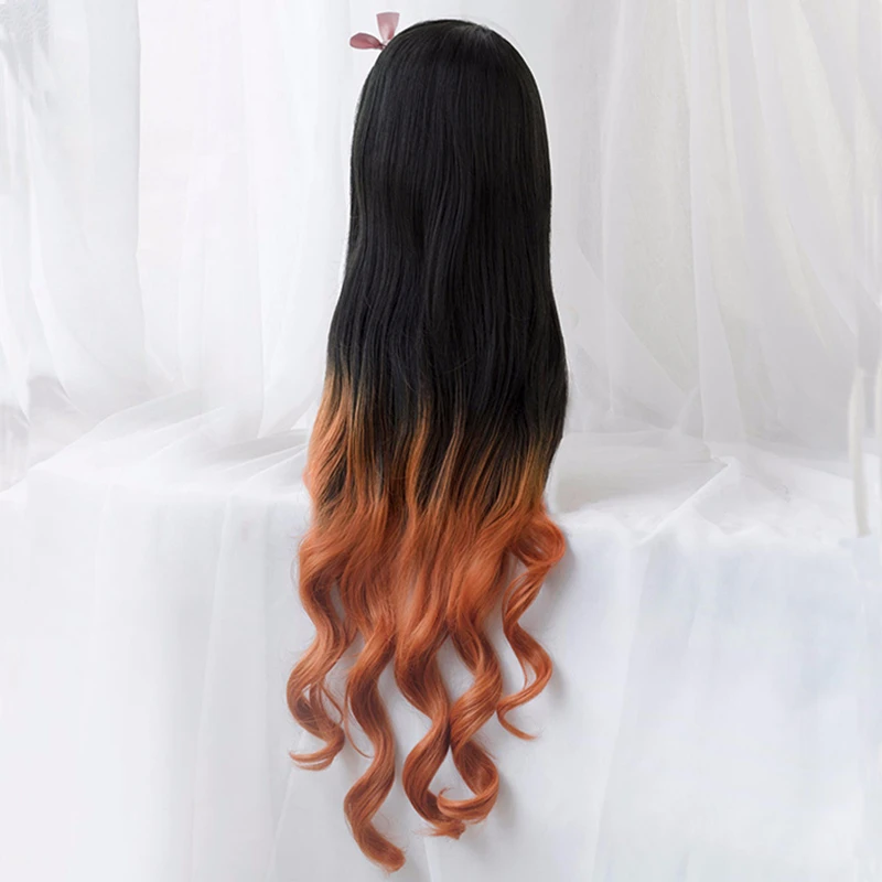 Wig Kamado Nezuko Cosplay Nezu - Anime Cosplay Nezuko ulasan dan harga