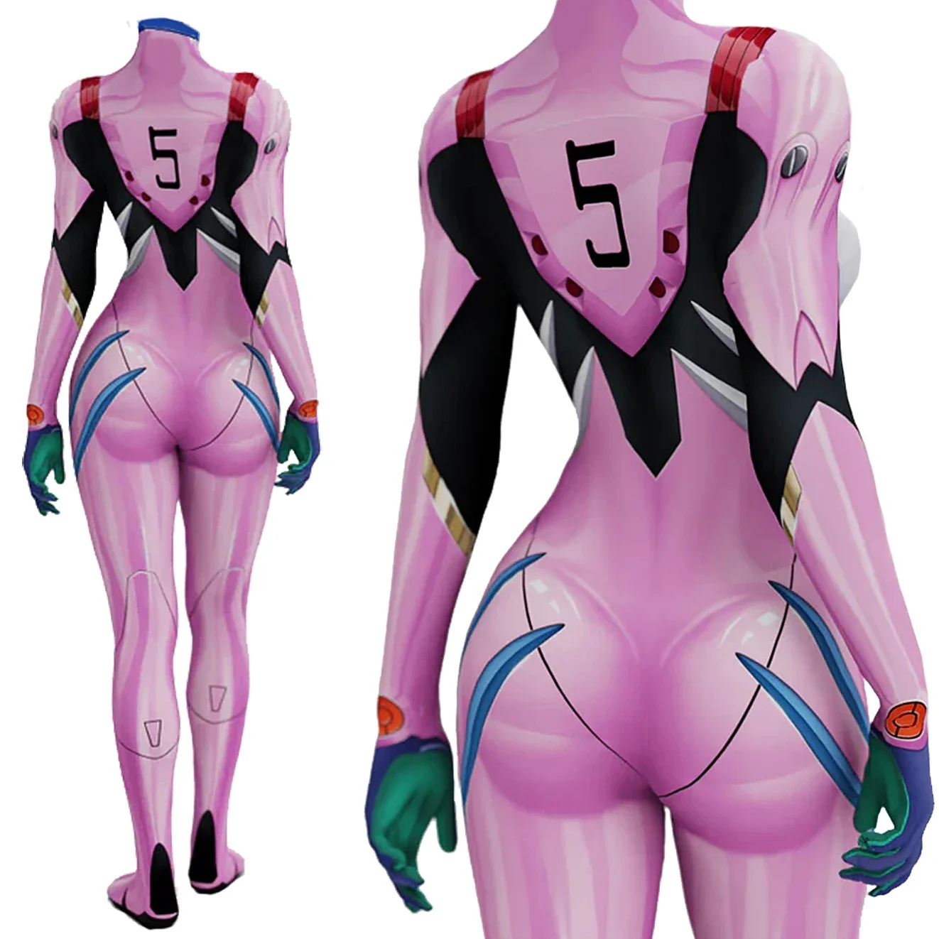 Kostum Cosplay Anime EVA 05 Ma - Anime Cosplay Bodysuit ulasan dan harga