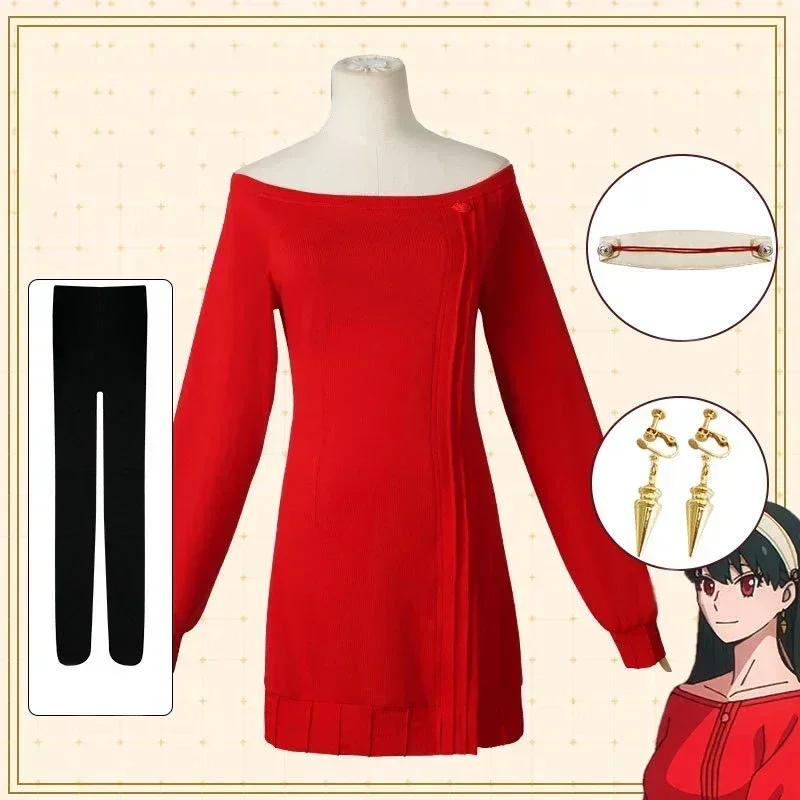 Yor Forger Cosplay Sweter Raju - Anime Cosplay Yor ulasan dan harga