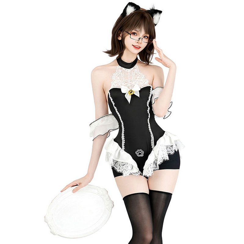 AniLV Black Cat Paw Bodysuit S - Anime Cosplay Bodysuit ulasan dan harga